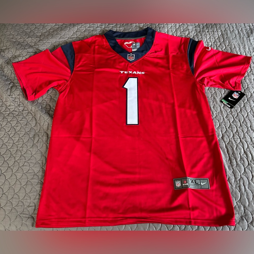 Red Texans Jersey with Number 1